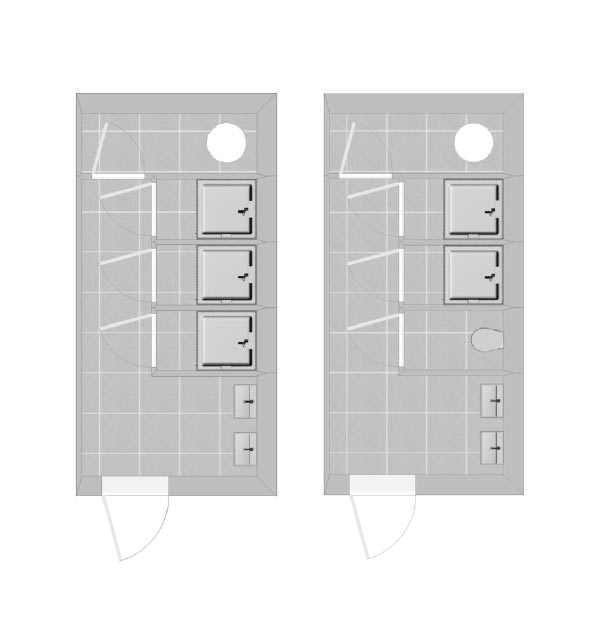 WOODCUBE Container Massivholz Modulhaus Dusche WC